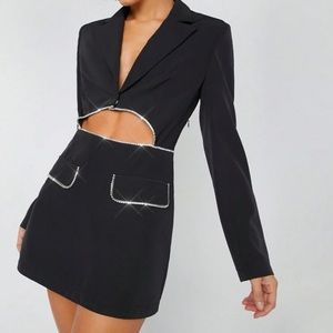 RHINESTONE BLAZER DRESS